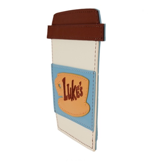 NWT Loungefly GilmoreGirls Luke’s Diner coffee cup backpack & cardholder - Picture 7 of 9